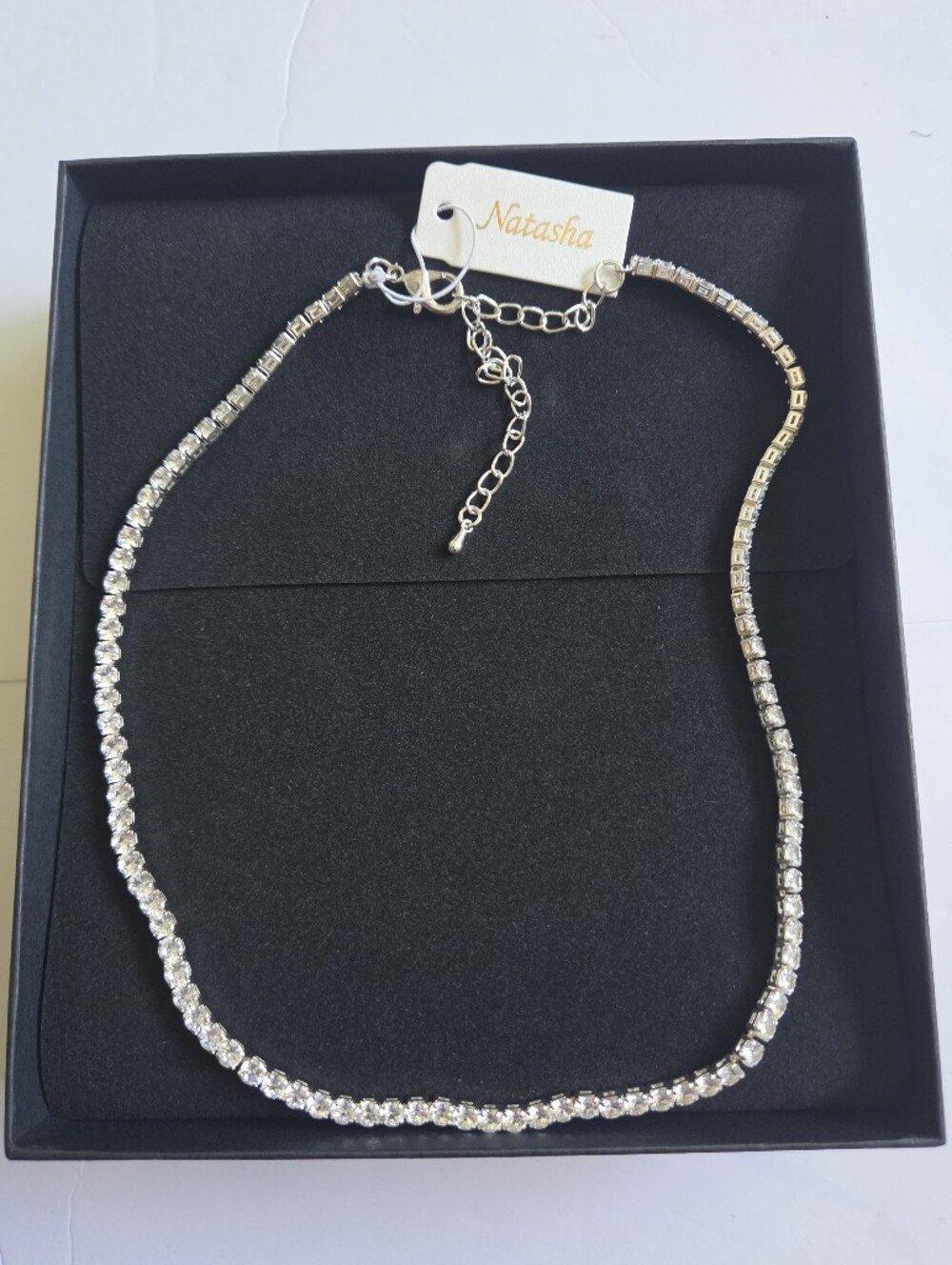 Natasha Silver Cubic Zirconia Tennis Necklace